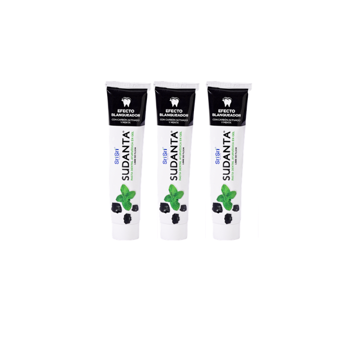 3 unidades - Efecto Blanqueador 100gr - Pasta Dental Ayurvédica en Gel