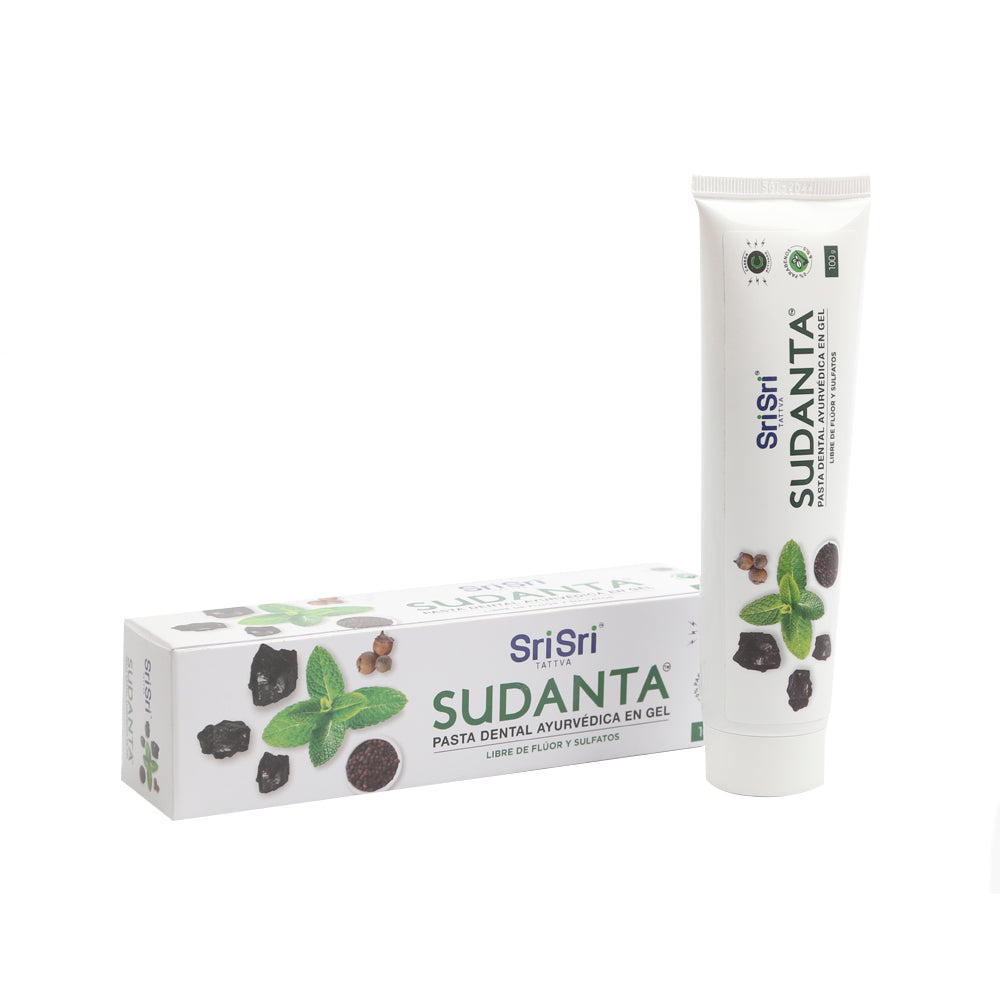 Sudanta Gel Menta - Pasta Dental Ayurvédica sin flúor - 100 gr