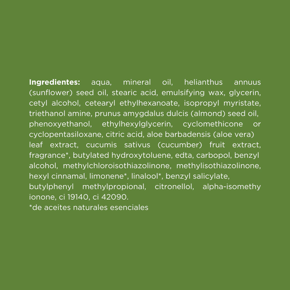 Crema con Aloe Vera y Aceite de Almendras - 150 gr
