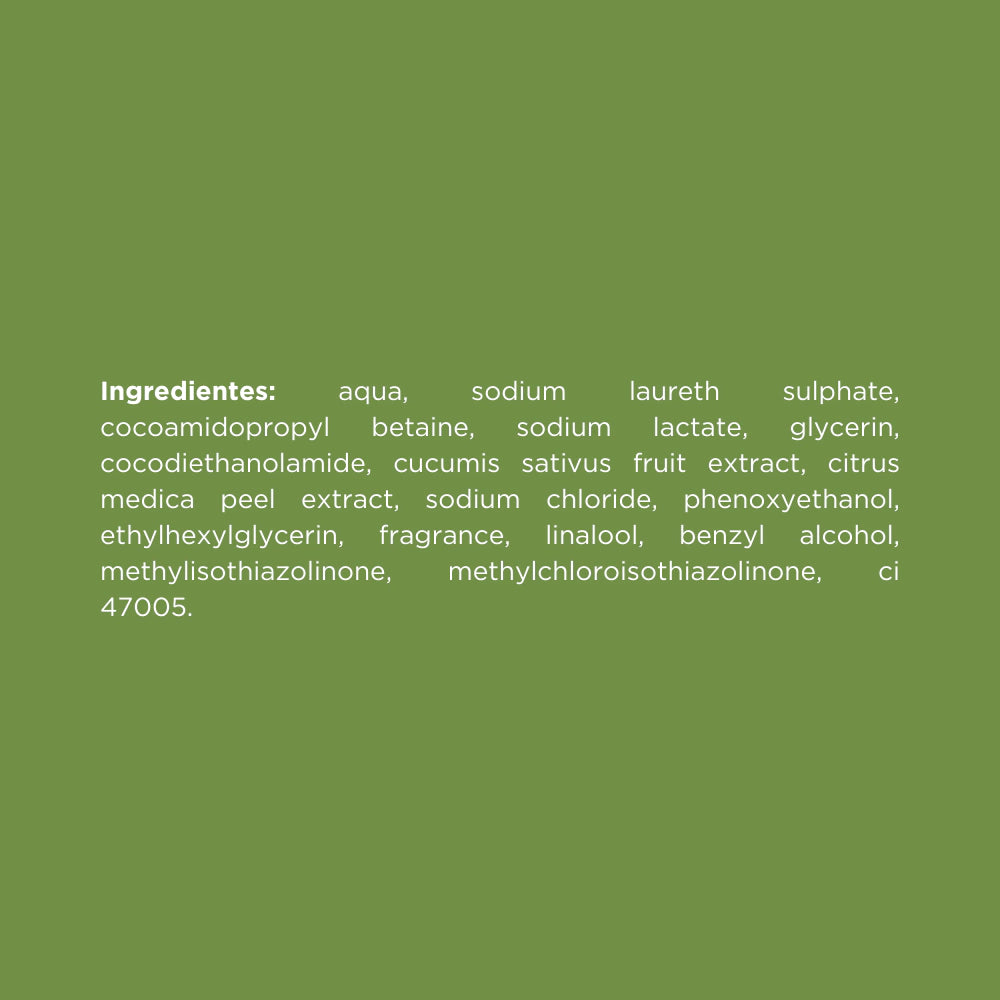 Gel de Limpieza Facial con Pepino y Limón Francés - 100ml