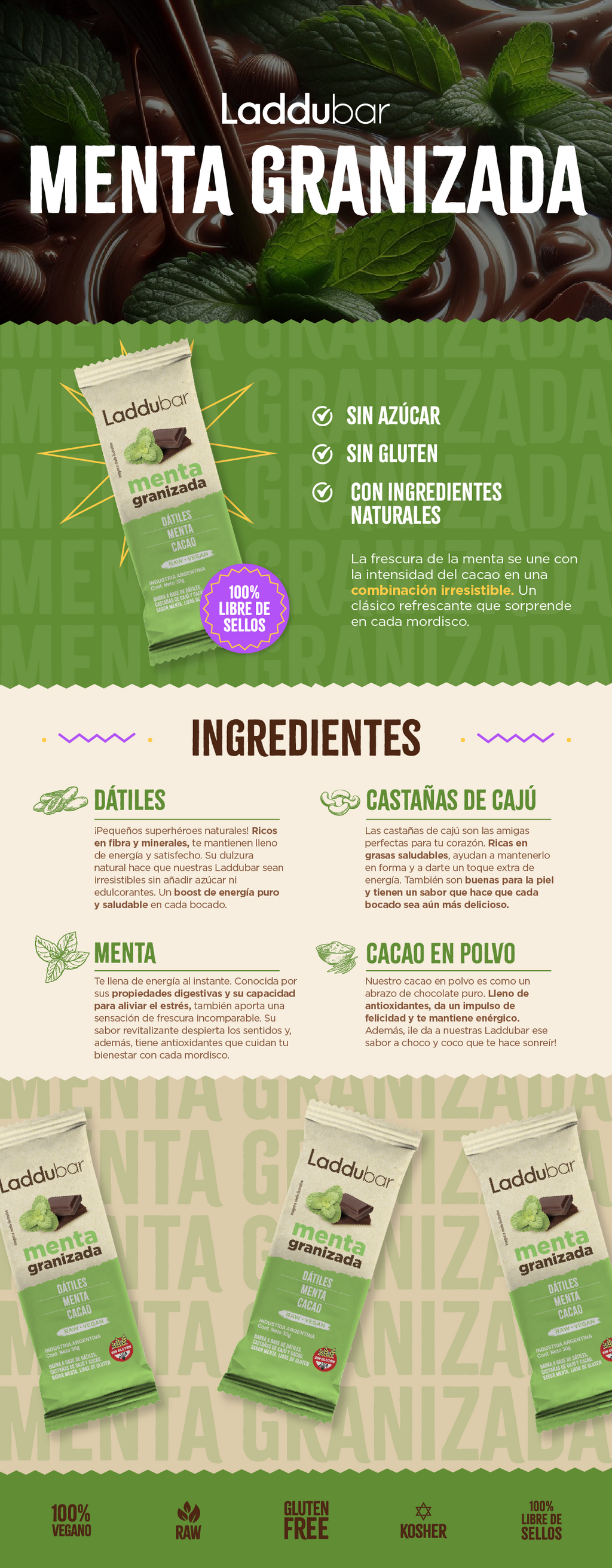 LADDUBAR MENTA GRANIZADA x12